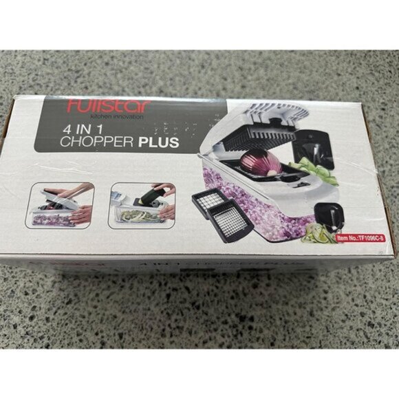 New Vegetable Chopper & Spiralizer, 4-in-1 Food Slicer with Container, White - Picture 10 of 15